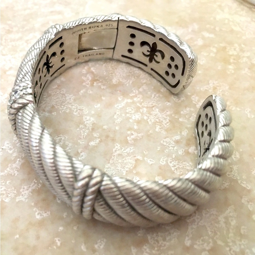 Judith Ripka Silver Cuff Bracelet